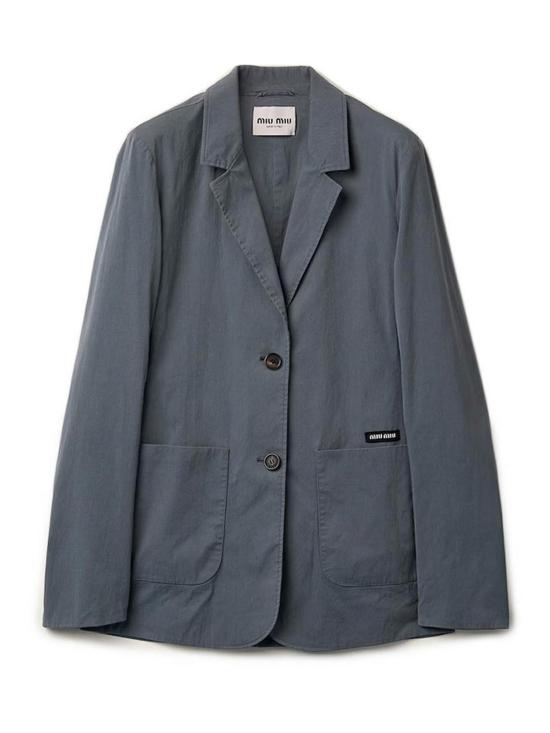 26FW 미우미우 워시드 포플린 스트레치 재킷 MH20716472SOOOF0D65 GREY