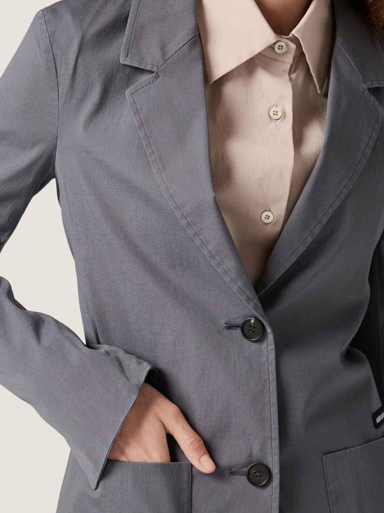 26FW 미우미우 워시드 포플린 스트레치 재킷 MH20716472SOOOF0D65 GREY - MIU MIU