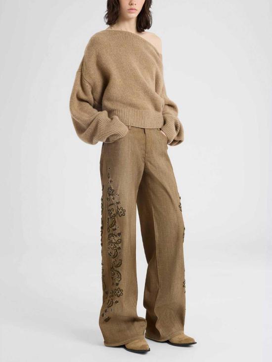 26FW 에르마노 설비노 탑 D495M745IWNM4924 BEIGE - ERMANNO SCERVINO