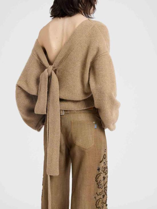 26FW 에르마노 설비노 탑 D495M745IWNM4924 BEIGE - ERMANNO SCERVINO