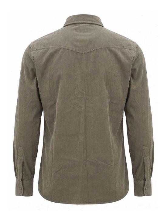 26FW 브루넬로 쿠치넬리 셔츠 ML6884008C6070 DARK GREEN - BRUNELLO CUCINELLI