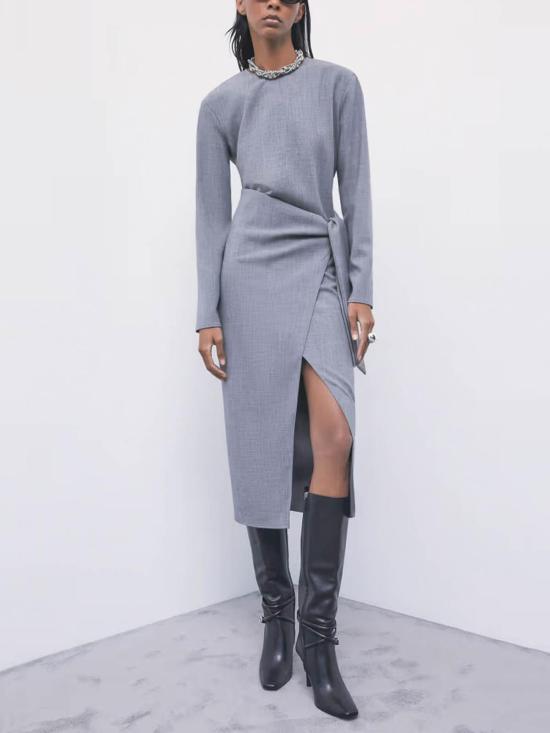 26FW 파트리지아페페 미디 스커트 2A0124C0273S800 GREY - PATRIZIA PEPE