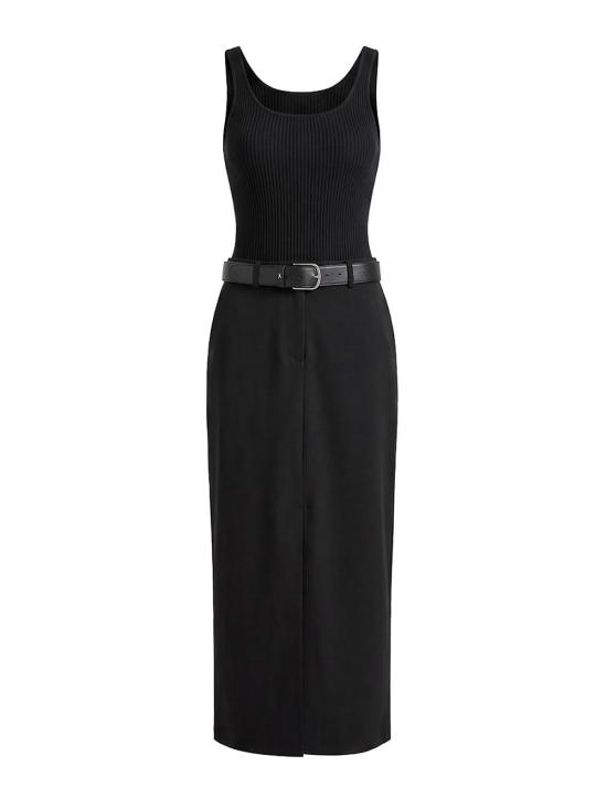 26FW 파트리지아페페 미디 스커트 8A0134C8001K103 BLACK