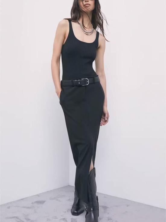 26FW 파트리지아페페 미디 스커트 8A0134C8001K103 BLACK - PATRIZIA PEPE