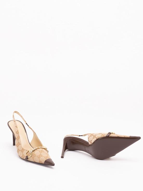 26FW 구찌 돈나 슬링백 펌프스 힐 A0068TFAGHW9650 BEIGE - GUCCI