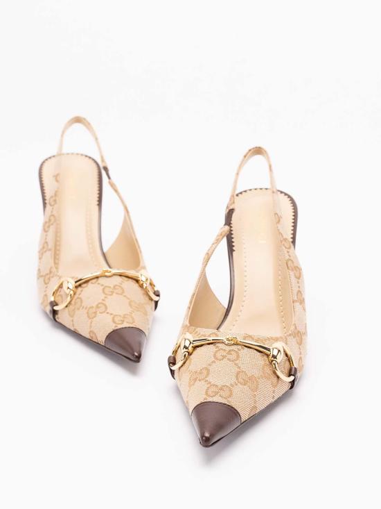 26FW 구찌 돈나 슬링백 펌프스 힐 A0068TFAGHW9650 BEIGE - GUCCI