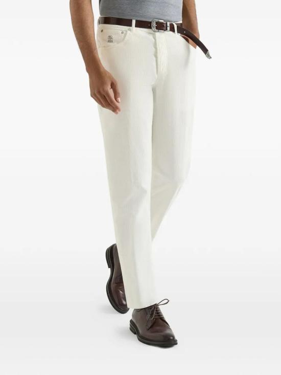 26FW 브루넬로 쿠치넬리 팬츠 M279NI1780C2200 CREAM - BRUNELLO CUCINELLI