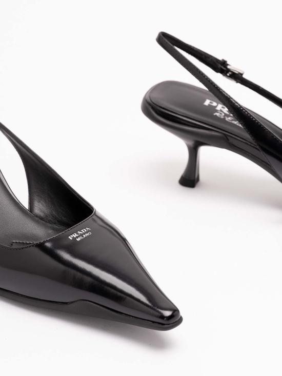 26FW 프라다 브러쉬드 레더 슬링백 펌프스 1I659O055F055F0002 BLACK - PRADA