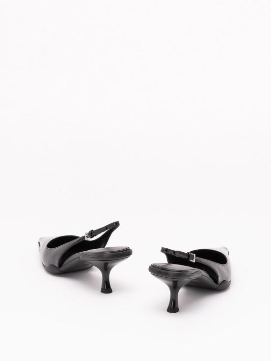 26FW 프라다 브러쉬드 레더 슬링백 펌프스 1I659O055F055F0002 BLACK - PRADA