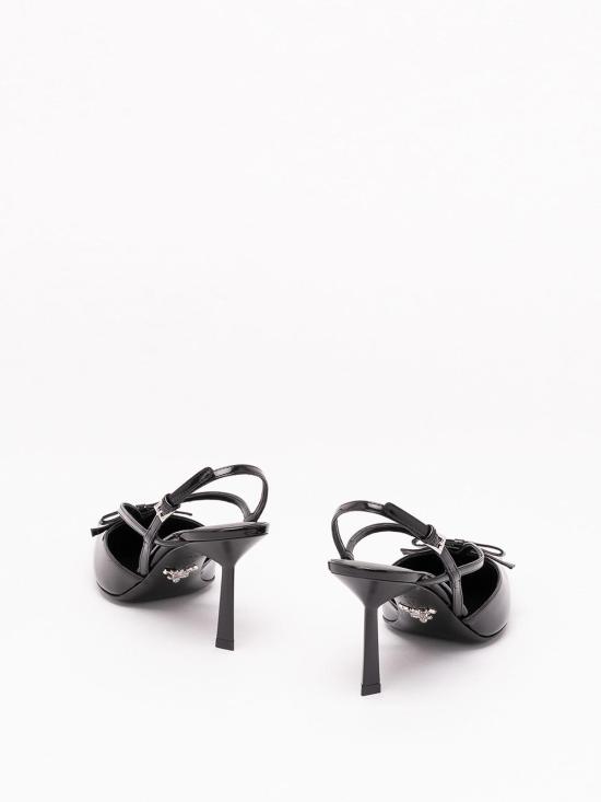 26FW 프라다 브러쉬드 레더 슬링백 펌프스 1I675O055F075F0002 BLACK - PRADA