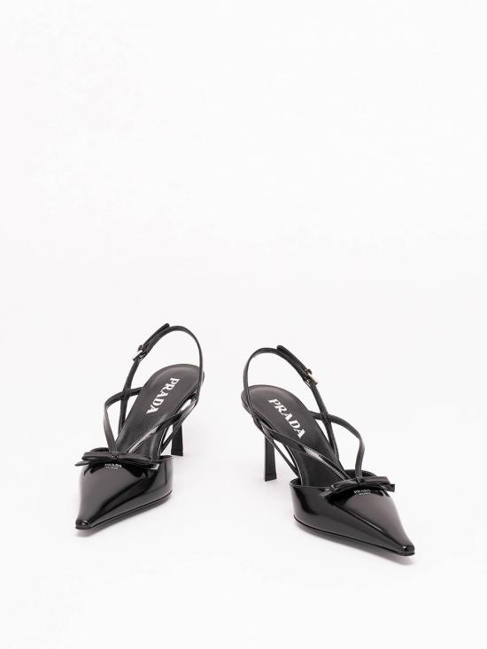 26FW 프라다 브러쉬드 레더 슬링백 펌프스 1I675O055F075F0002 BLACK - PRADA