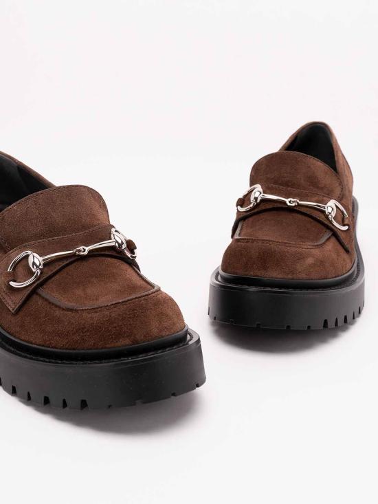 26FW 구찌 홀스빗 러그 솔 스웨이드 로퍼 A0067SAADUN2714 BROWN - GUCCI