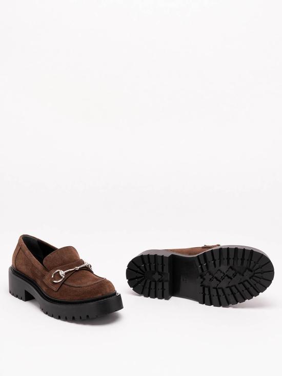 26FW 구찌 홀스빗 러그 솔 스웨이드 로퍼 A0067SAADUN2714 BROWN - GUCCI