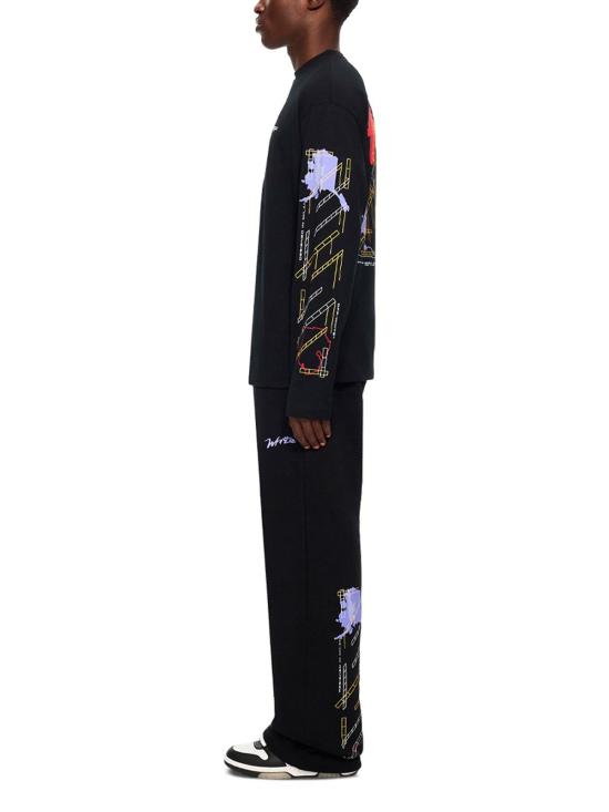 26FW 오프화이트 트레이닝/조거 팬츠 44MCH05AF26F004001 BLACK - OFF WHITE