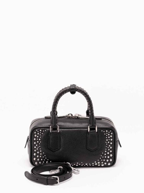 26FW 미우미우 아르카디 로고 토트백 5BB1422ZSQVOB1F0002 BLACK - MIU MIU