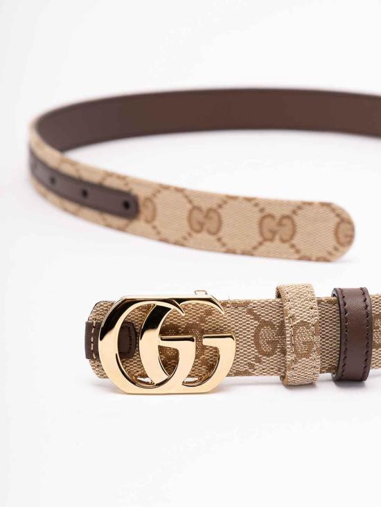 26FW 구찌 리버시블 컷 GG 마몬트 벨트 A006M2FAF7J9651 BROWN - GUCCI
