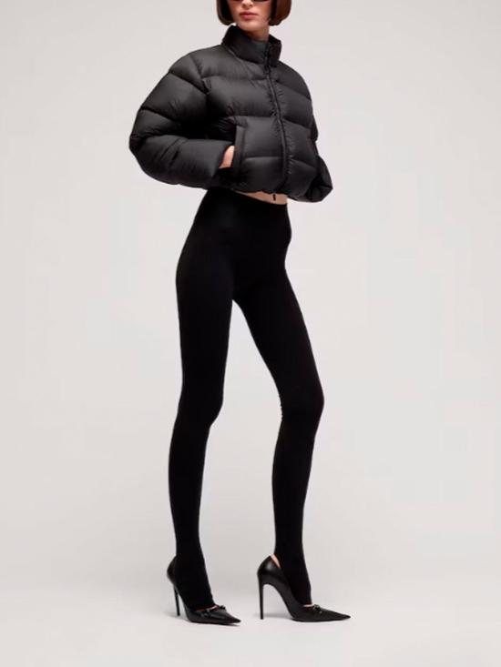 26FW 구찌 하이넥 크롭 패딩 재킷 A00917ZAVMJ1000 BLACK - GUCCI