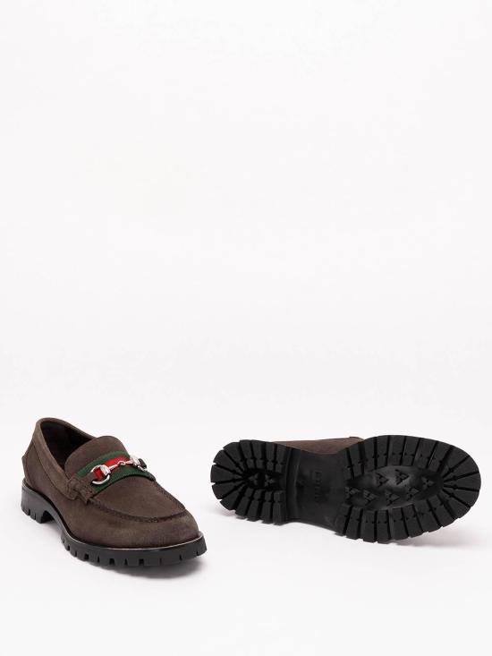 26FW 구찌 실크 홀스빗 스웨이드 로퍼 실크 홀스빗 스웨이드 로퍼 A006EGAAG9T2052 - GUCCI