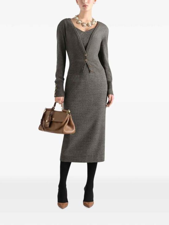 26FW 돌체앤가바나 미디 스커트 F620KTFMBASS8030 GREY - DOLCE & GABBANA