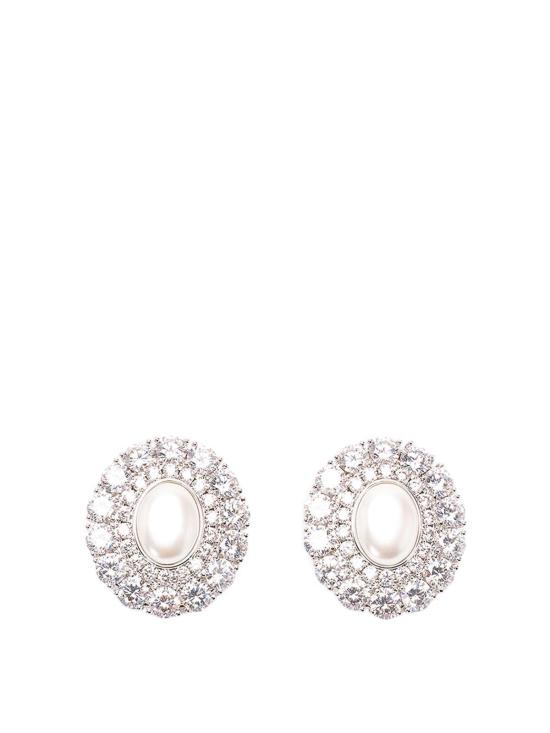 26FW 셀프 포트레이트 이어링 AW26649EPPEARL LIGHT GREY