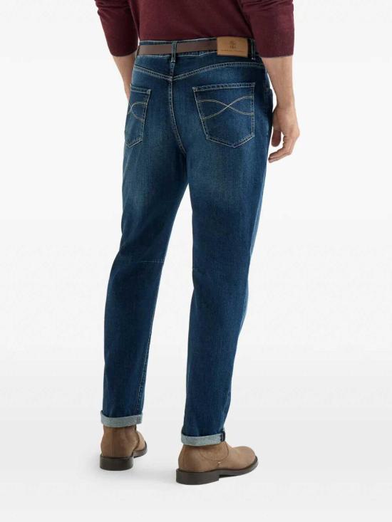 26FW 브루넬로 쿠치넬리 스트레이트 팬츠 M283PX1290C1468 DARK WASH - BRUNELLO CUCINELLI