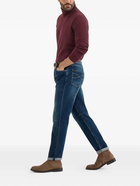 26FW 브루넬로 쿠치넬리 스트레이트 팬츠 M283PX1290C1468 DARK WASH - BRUNELLO CUCINELLI