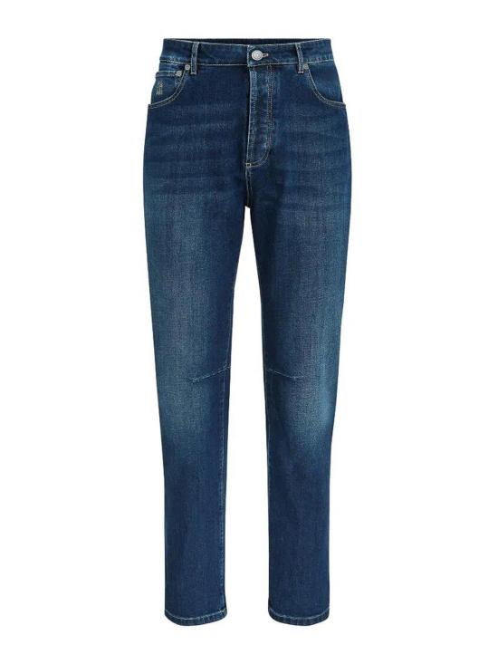 26FW 브루넬로 쿠치넬리 스트레이트 팬츠 M283PX1290C1468 DARK WASH