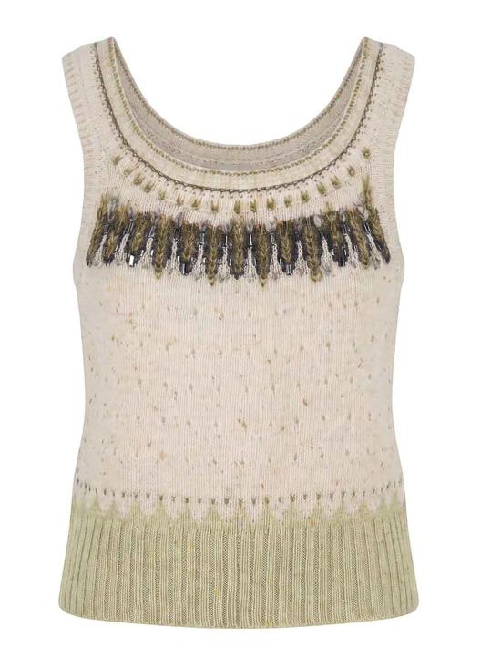 26FW 에르마노 설비노 민소매 티셔츠 D495L301RCTZSVD4918 WHITE - ERMANNO SCERVINO