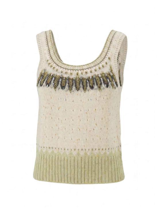 26FW 에르마노 설비노 민소매 티셔츠 D495L301RCTZSVD4918 WHITE - ERMANNO SCERVINO