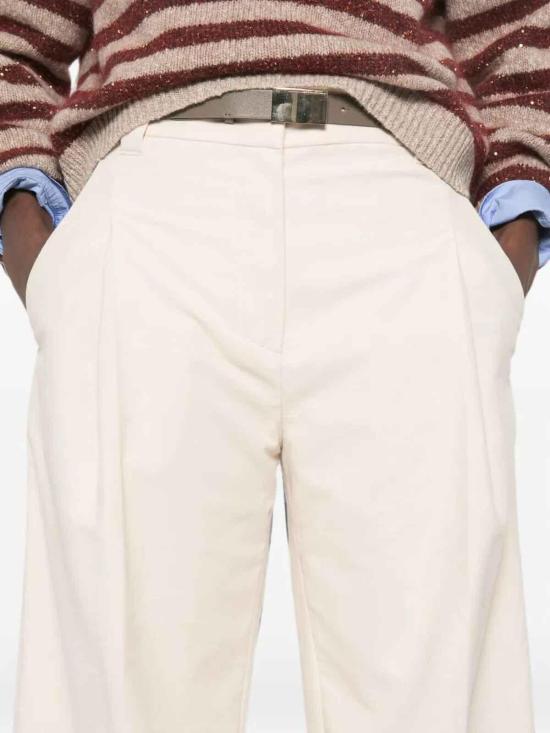 26FW 브루넬로 쿠치넬리 팬츠 MB152P9331C9443 WHITE - BRUNELLO CUCINELLI