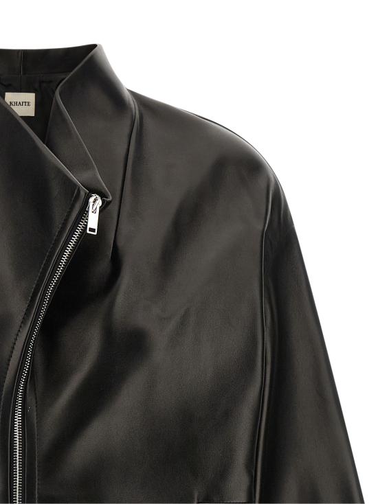 26FW 케이트 가죽 자켓 62521012200 Black - KHAITE