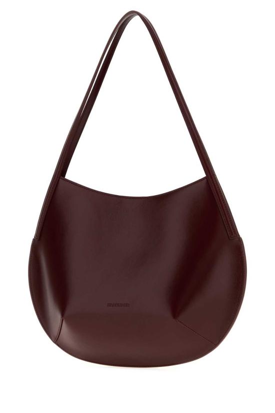  질샌더 가방 질 샌더 브릭 레더 칸테 숄더백 체스트넛 브라운 - JIL SANDER