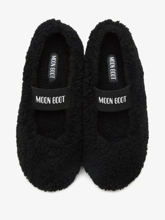 26FW 문부츠 시어링 퍼 발레리나 플랫슈즈 80D2400010 N001 BLACK - MOON BOOT