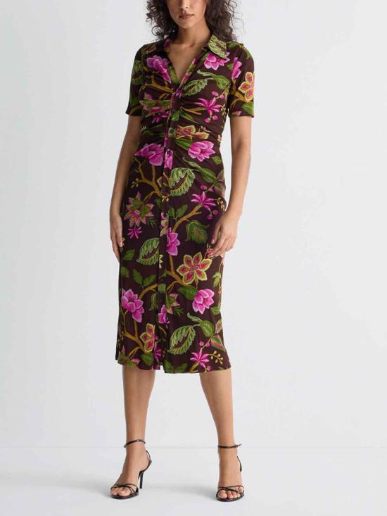 26FW 다이앤 본 퍼스텐버그 미디 스커트 D878EHLHASMESHHLHAS BLACK - DIANE VON FURSTENBERG