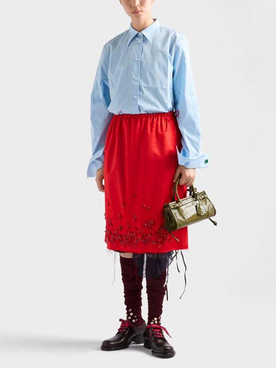 26FW 프라다 코튼 캐주얼 셔츠 P482JR126LSOOOF0012 LIGHT BLUE - PRADA