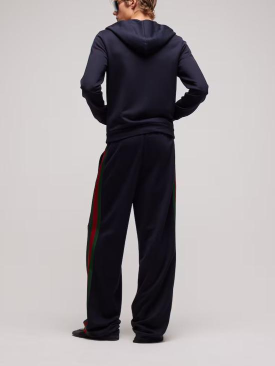 26FW 구찌 웹 스트라이프 실크 코튼 스포츠웨어 866170 XJH0N4816 NAVY - GUCCI