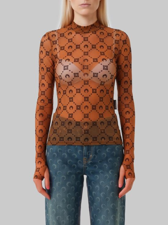 26FW 마린세르 반팔 티셔츠 WTO388ACJE BROWN