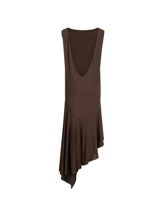 26FW 알라이아 미디 원피스 AA9R3070J091D 730 BROWN - ALAIA