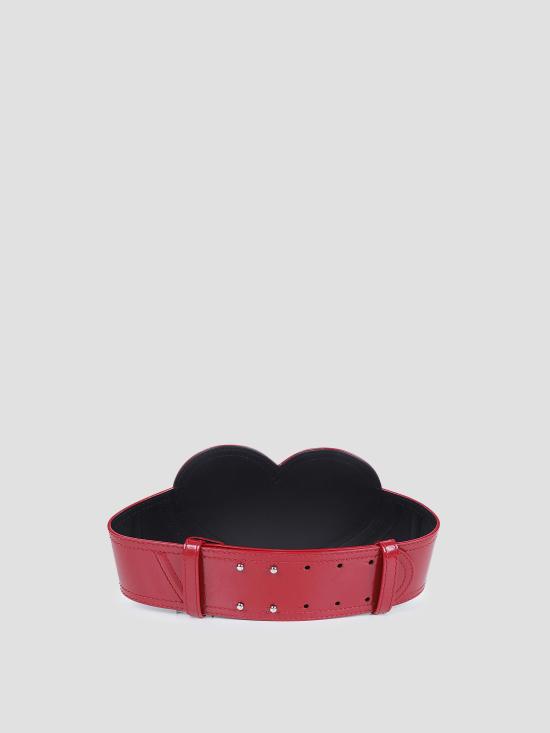 26FW 비비안웨스트우드 스몰 라인 버클 벨트 8201008MWL00EO H401 RED - VIVIENNE WESTWOOD