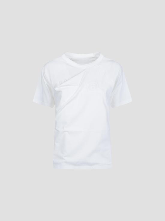26FW MM6 메종마르지엘라 반팔 티셔츠 S62GD0224M20048 101 OFF WHITE
