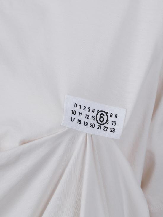 26FW MM6 메종마르지엘라 반팔 티셔츠 S52NF0018M20048 103 ECRU - MM6 MAISON MARGIELA