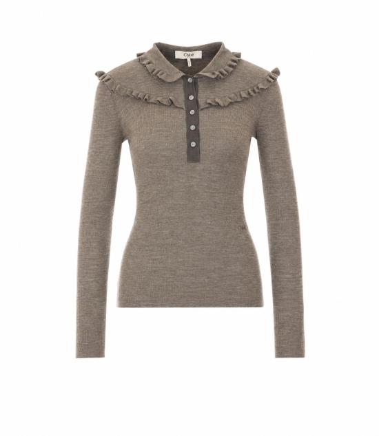 26FW 끌로에 폴로 티셔츠 CH26WMP43580 01B GREY