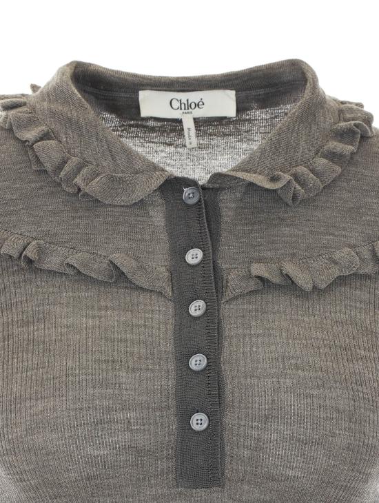 26FW 끌로에 폴로 티셔츠 CH26WMP43580 01B GREY - CHLOE