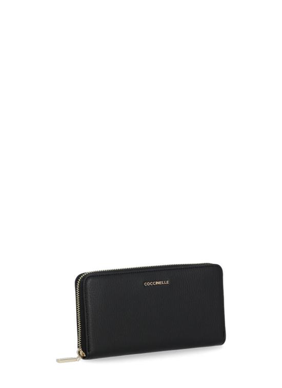 26FW 코치넬리 지갑 E2MW5113201 METALLIC SOFT001 BLACK - COCCINELLE