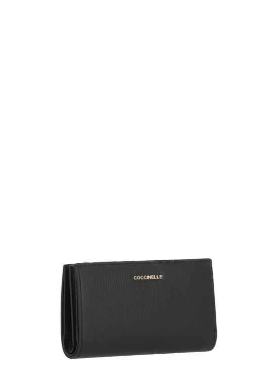 26FW 코치넬리 메탈릭 라지 월렛 E2MW511F101 METALLIC SOFT001 BLACK - COCCINELLE