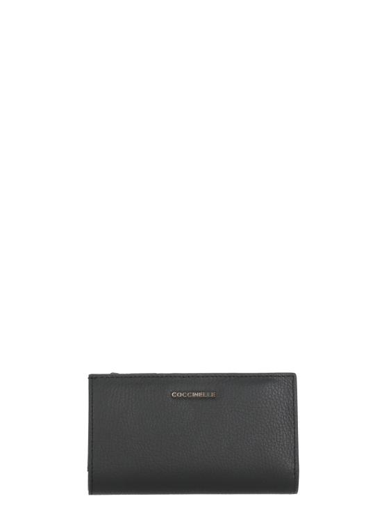26FW 코치넬리 메탈릭 라지 월렛 E2MW511F101 METALLIC SOFT001 BLACK