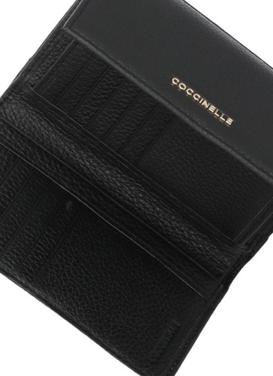 26FW 코치넬리 지갑 E2MW5116601 METALLIC SOFT001 BLACK - COCCINELLE