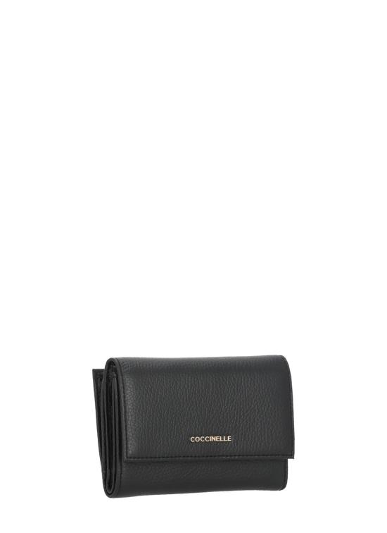 26FW 코치넬리 지갑 E2MW5116601 METALLIC SOFT001 BLACK - COCCINELLE