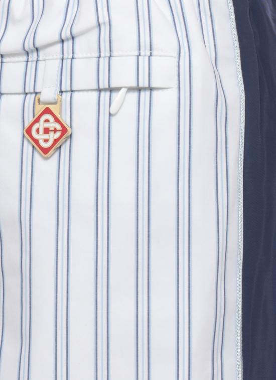 26FW 카사블랑카 미디 스커트 WAW26SK23901 NYLONPINSTRIPE MIX WHITENAVY - CASABLANCA