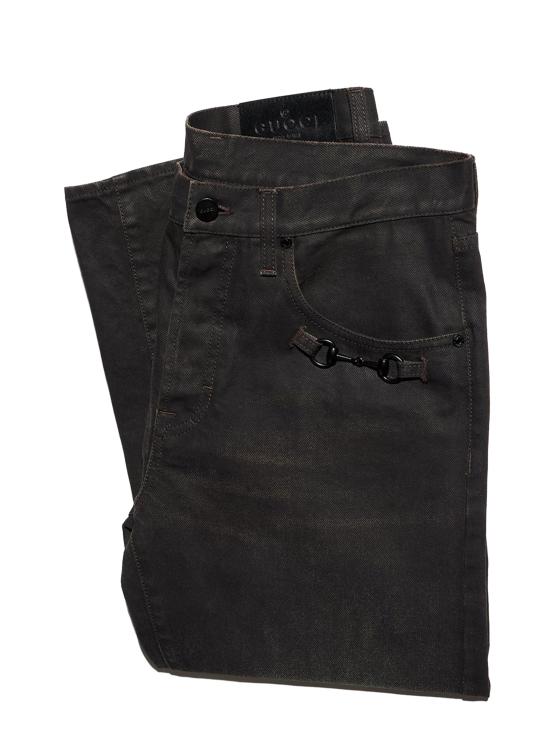 26FW 구찌 홀스빗 플레어 코튼 데님 팬츠 860844XDDHM 2028 NERO